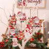 9/12pcs Christmas Santa Gnome  Xmas Tree Wooden Hanging Craft Christmas Ornaments Christmas Decorations Pendants for Home Kerst