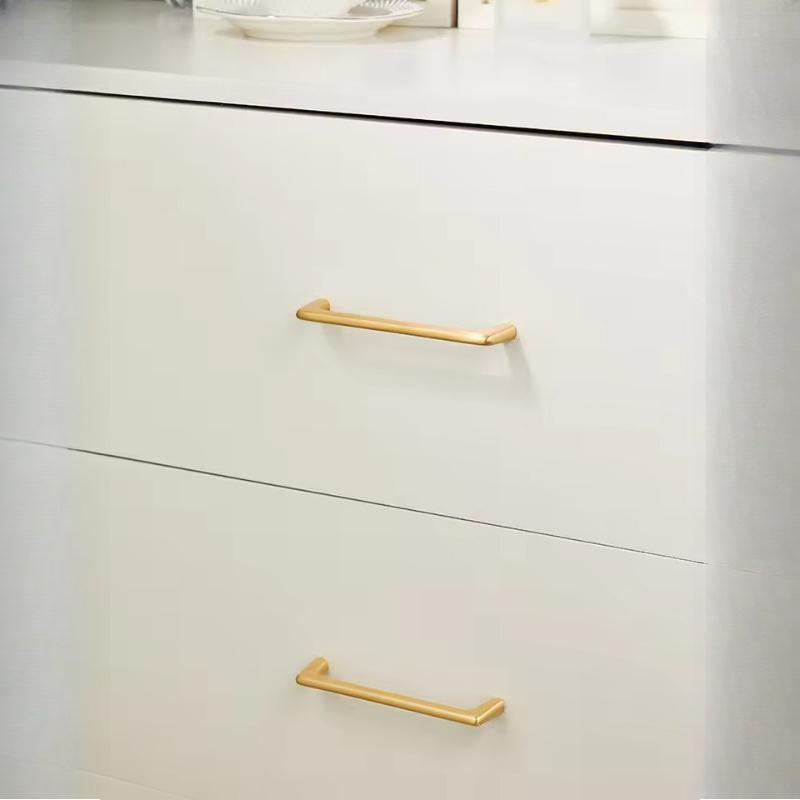 Moderne minimalistische Griffe Schrankkommoden Messinggold Schranktürgriffe Schrank Schubladenknöpfe Küchenmöbelbeschläge