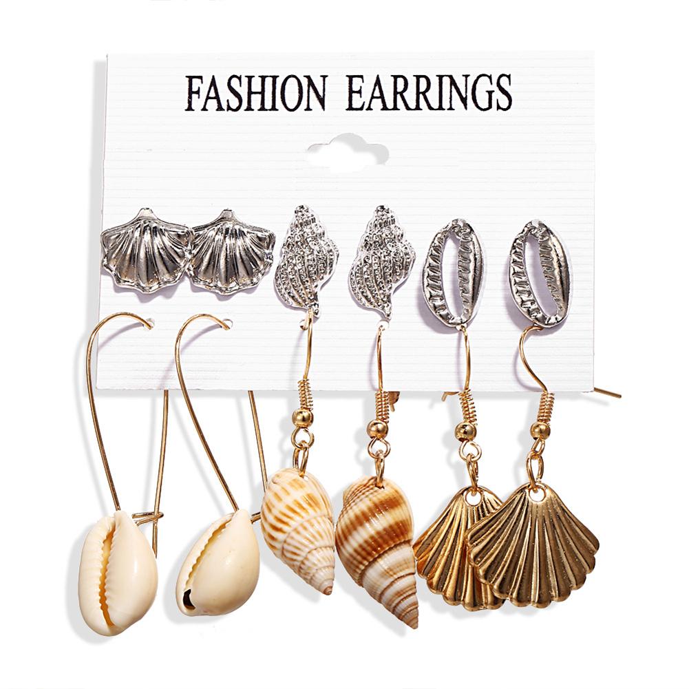 Female Retro Shell Earings Fashion Long Tassel Earring