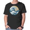 Unisex Crew Neck T-Shirt Great Wave Great Beast Graphic Short Sleeve Casual Tee
