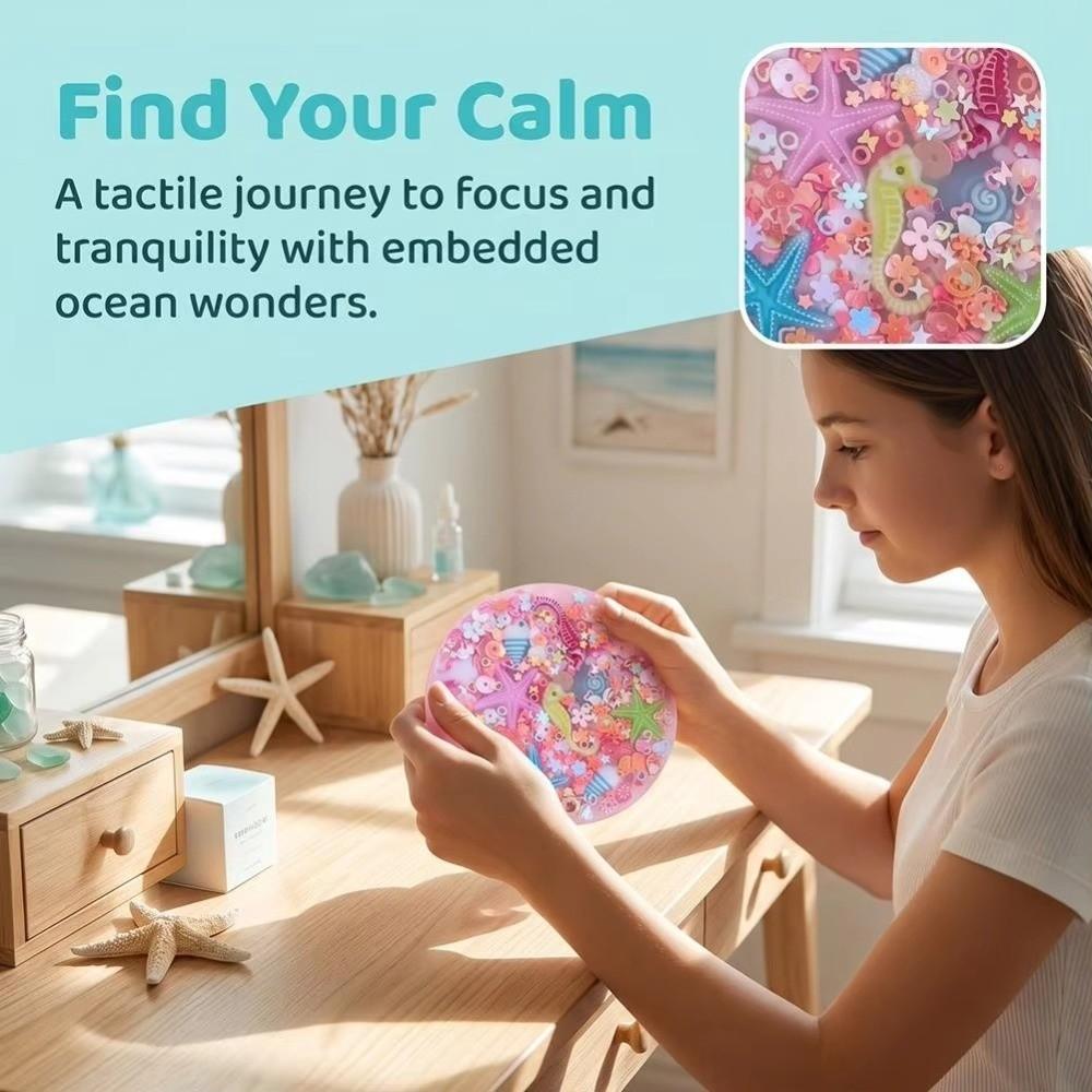 Ocean Themed Skin Picking Fidget Toy Kawaii Picky Pad Sensory Fidget Toy  Sensory Anxiety