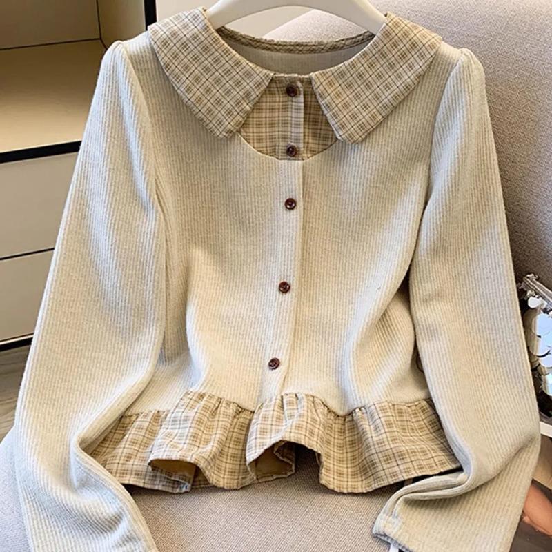 Sweaters Coat Cardigan for Women Winter Thickened Solid Color Loose Long Sleeve Knit Sweaters Coat