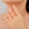 Dawapara Unicursal Hexagram Symbol Stainless Steel Ring for Men Women Thelema Sacred Geometry Spiritual Jewelry