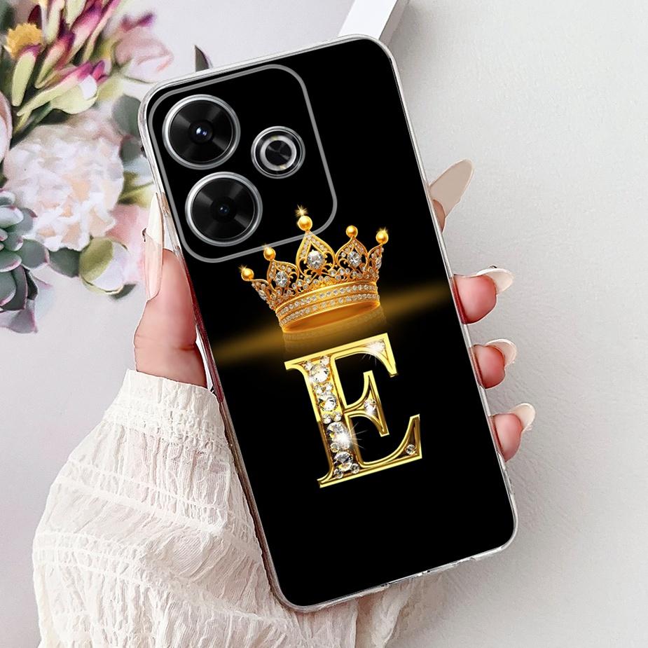 For Xiaomi Redmi 13 Case New Letters Cover 6.79'' Clear Silicone Soft TPU Phone Case For Xiaomi Redmi 13 Redmi13 Back Cover Bags