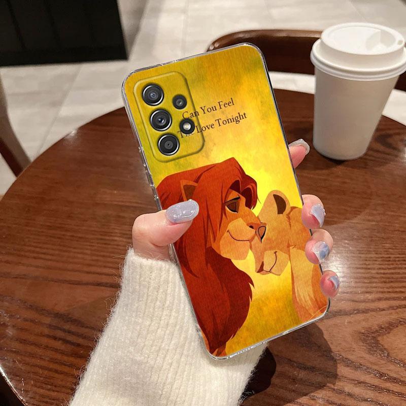 Clear Case For Samsung Galaxy A57 A37 A56 5G A36 Cases A55 A54 A35 A26 A07 A17 A16 A06 A34 A15 Cover The Lion King HAKUNA MATATA