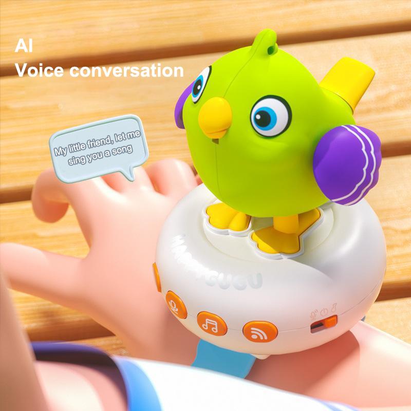 Intelligentes interaktives Küken-Handgelenkspielzeug für 1-6 Jahre Alte KI-Antwort Musik Pfeife Pädagogisches Spiel für Kinder Weihnachtsgeschenke