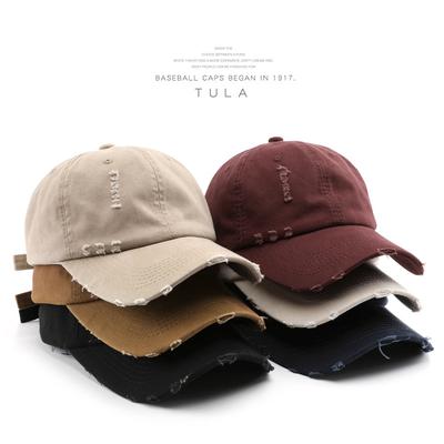 Women's Spring and Autumn Solid-color, Distressed Baseball Cap, Suitable for Outdoor Wear, Providing Sun Protection and Shade