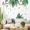Watercolor Leaf Butterfly Bird Plant Wall Stickers for Living Room Decor Children Kids Room Bedroom Decoration Wall Decals