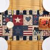 Linen Fabric Tablecloth 13x72In Vintage Independence Day Table Runner Slip-Proof Tablecloth for Placemats Table Cloth