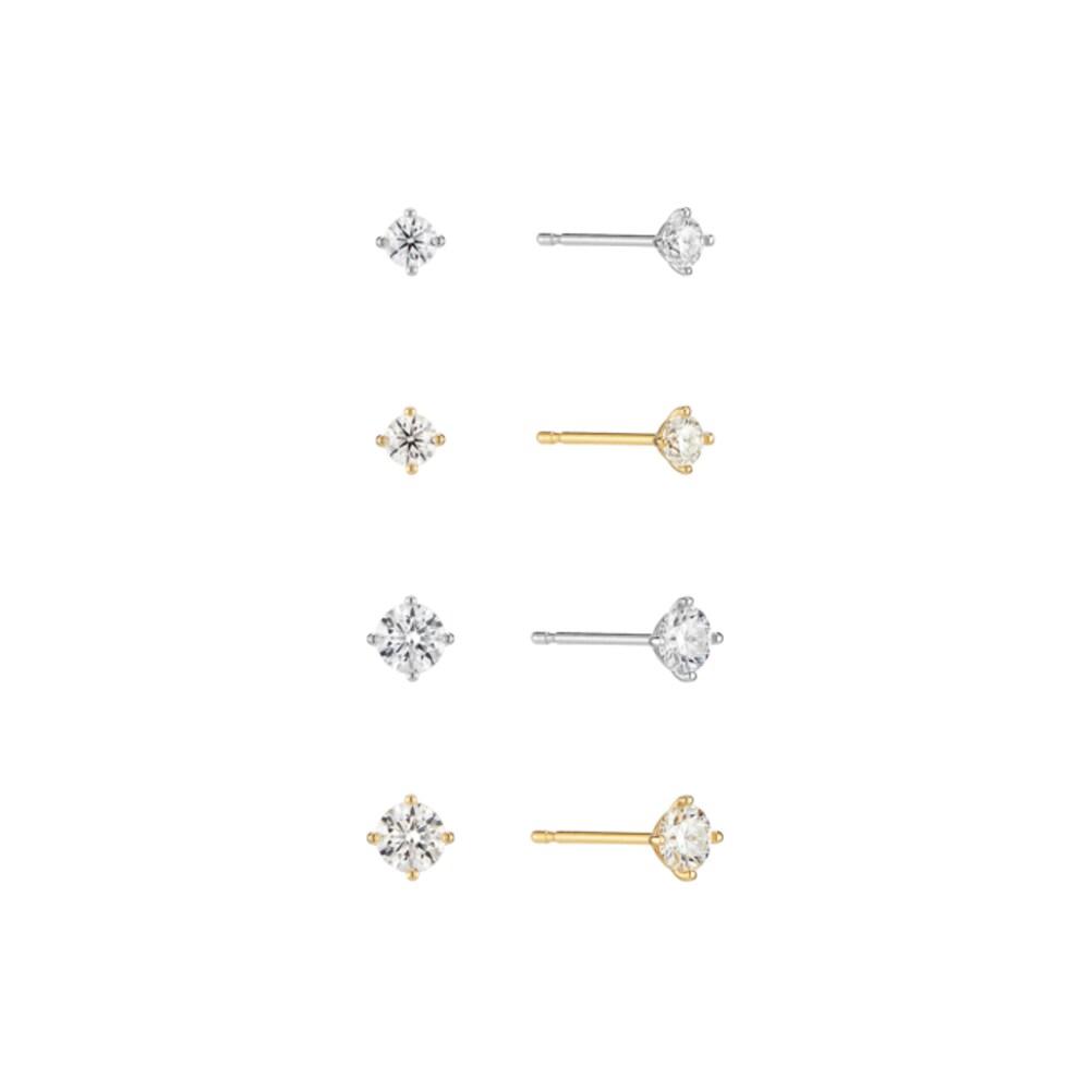 (925 Silver) Moissanite 0.25 Carat 0.1 Carat Earrings De0001