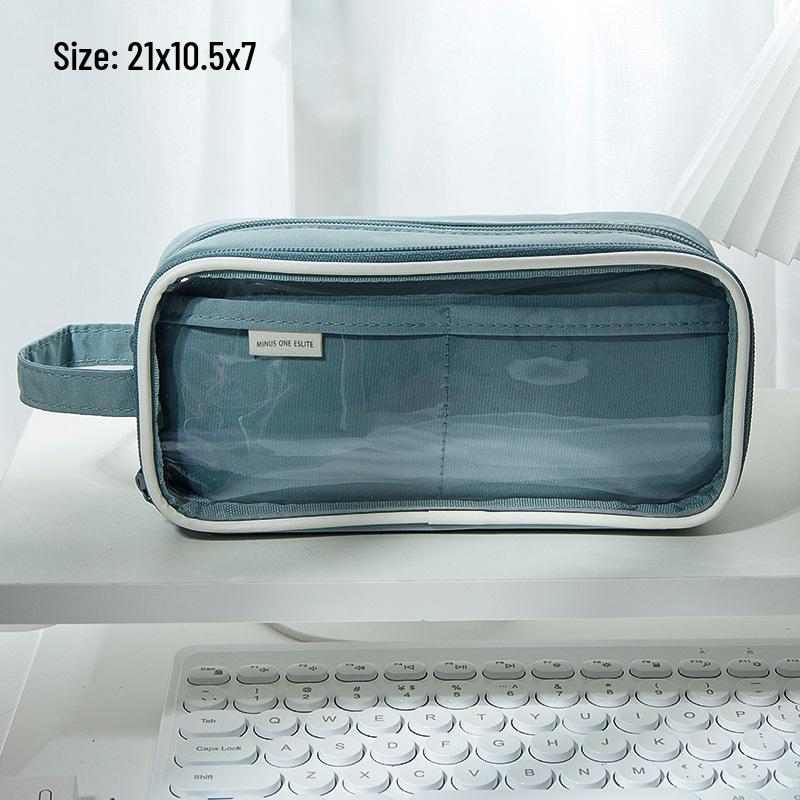 

Минус Один 2023 Большой Прозрачный Пенал для Учеников Средней Школы синий