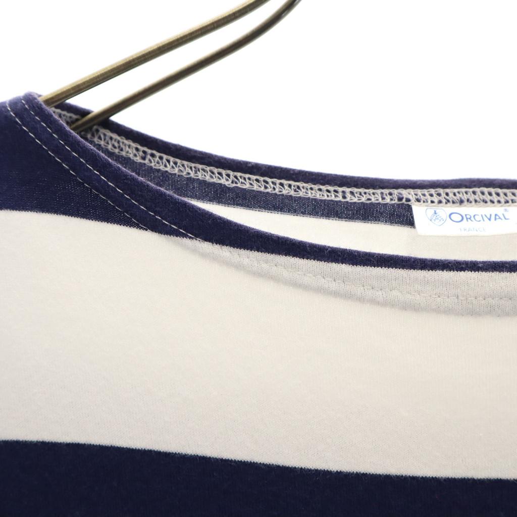 ORCIVAL made in Japan Border Pattern Short sleeve Boat neck Basque shirt Men's Used