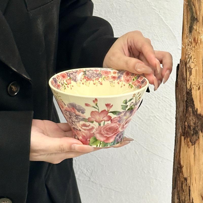 Kwiatowa Ceramiczna Miska na Kapelusz Premium Zestaw Stołowy Osobista Miska na Ryż Pudełko Prezentowe