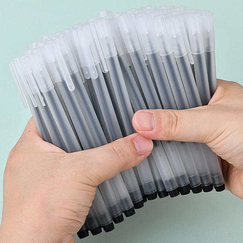 1Pc Neutral Pen White Pen Frosted Transparent Signature Pen Figurine Fluent Writing Suitable for Office Work, Brushing Questions, Signing Writing,
