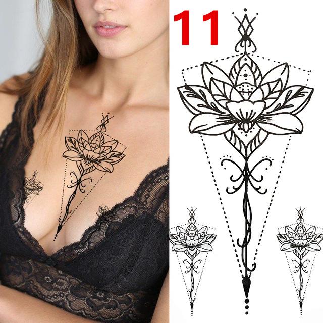 1 Stück Schwarzwald Tattoo Aufkleber Für Männer Frauen Kinder Tiger Wolf Totenschädel Temporäres Tattoo Falsches Henna Skelett Tier Tatoo