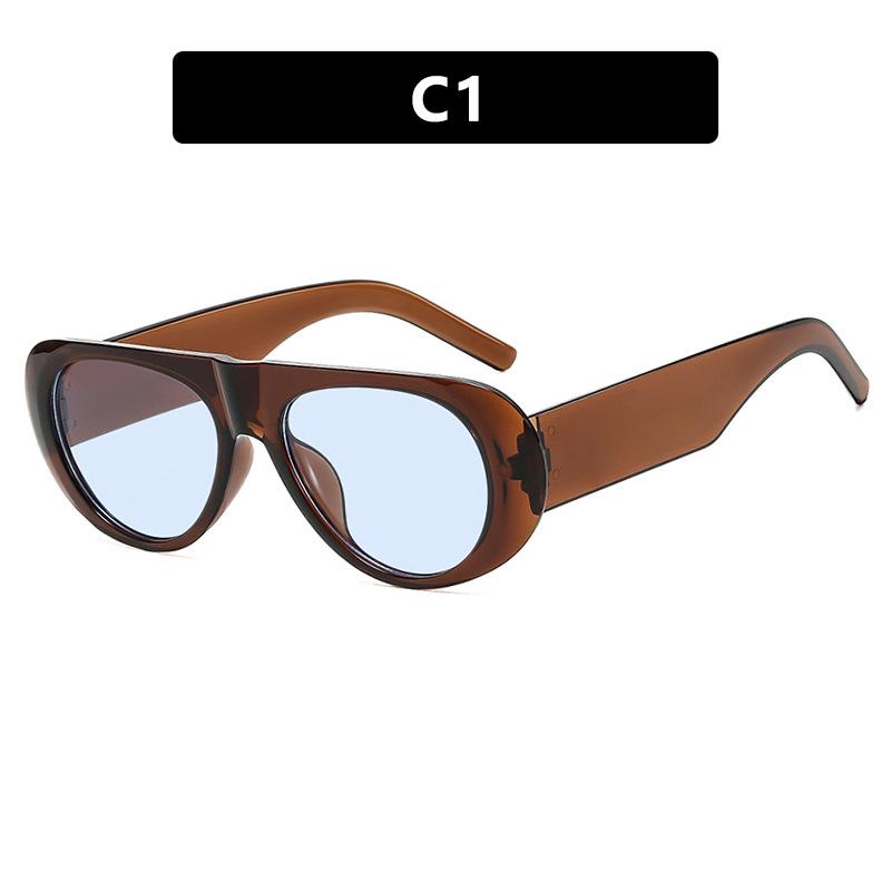 Modern Oval Women s Sunglasses 2025 - Stylish European and American Retro Sun Protection As Shown