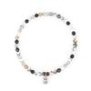 Smile Pendant 4 Black Tone Agate Gemstone Bracelet (C2501AC1214_BK)