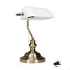Retro Glass Lampshade Table lamps With Metal Base Reading Light Office Study Desk Lamp For Study Bedroom Enduring P9YB