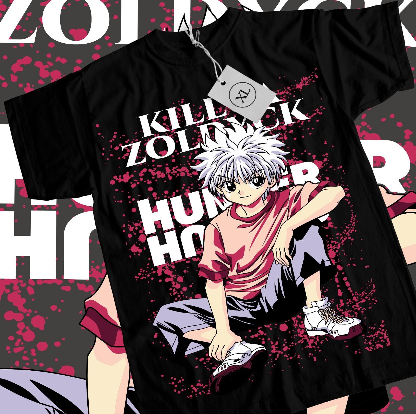 Killua T-shirt Phantom Troupe Gon Hisoka Hunter Meruem Zoldyck Kawai Anime Shirt XXL