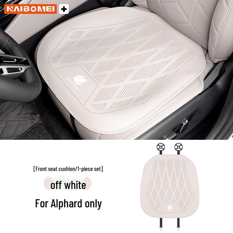Toyota Alphard Front & Rear Perforated Leather Seat Cushion Set - 3 Pieces