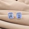 Tanzanite Gemstone 925 Sterling Silver Statement Studs Earring 0.57" For Mother CZE-6-12