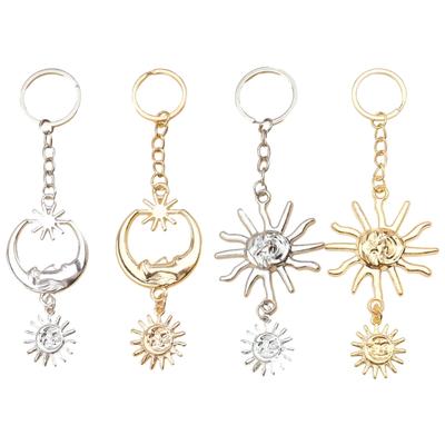 Delicate Sun/Moon Bag Charm Versatile Key Holder Decorative Accessory Trendy Bag Pendant Metal Material for Daily Party