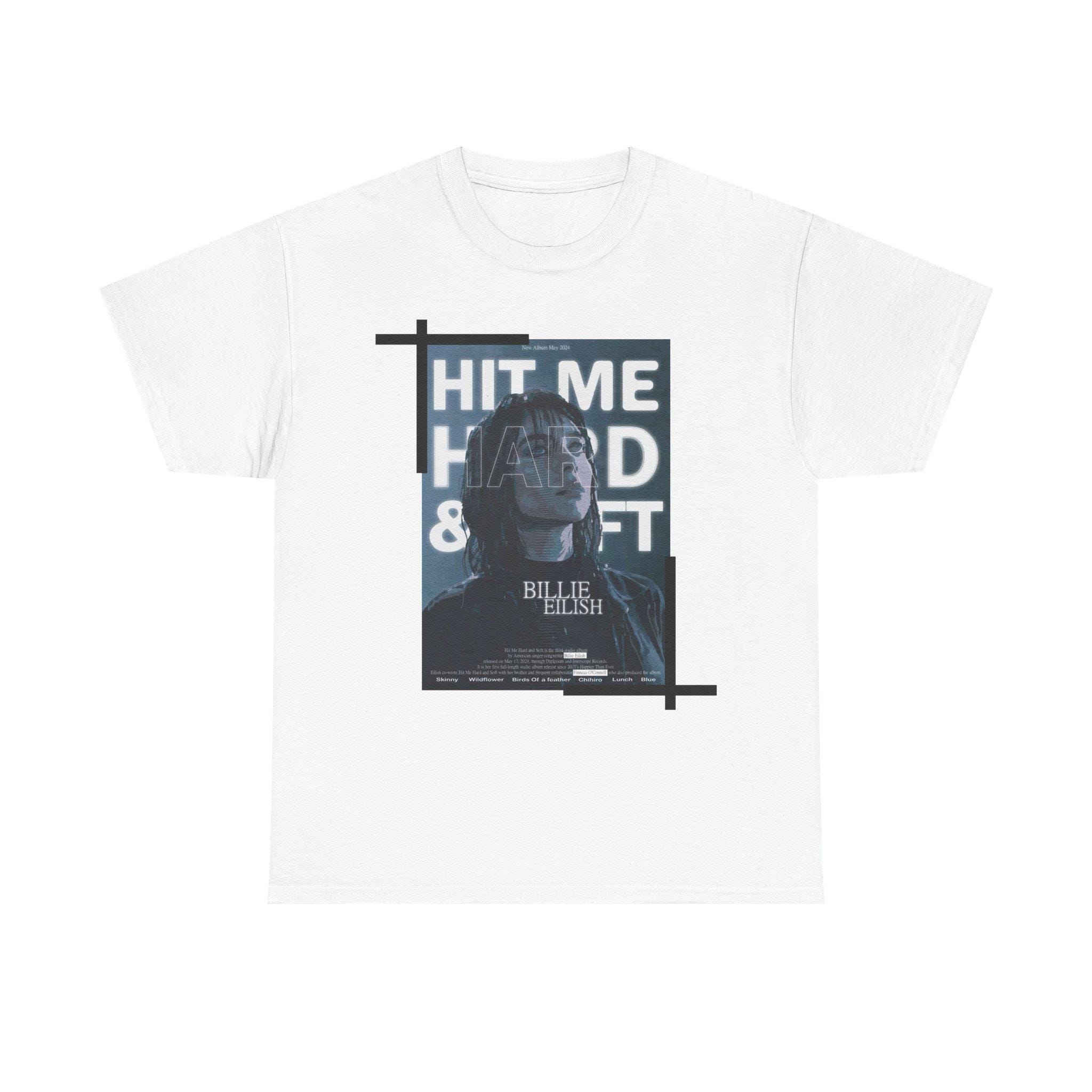 

Билли Айлиш Hit Me Hard and Soft The Tour Live in 3DМузыкальный Постер Футболка Группы 2026 Лето Новая Унисекс Женская Хлопковая Футболка S