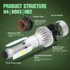 H4 H7 H11 Led Bulb COB Car LED Headlight Bulbs Hi-Lo Beam 6000K Car Headlamp 12V LED Light Car Lights Car Accessories Head Lamp Bulbs 7