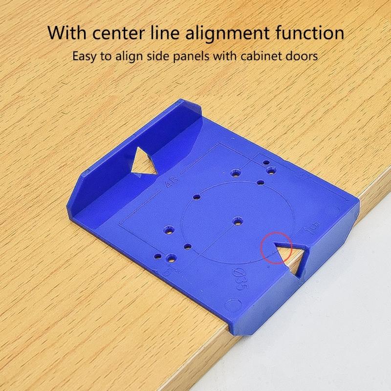 35/40mm Hinge Hole Jig Drill Guide Template Jig For Woodworking Cabinets Hinges Hole Locator