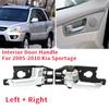 Portable Front Or Rear Passenger Side Interior Inner Door Handle For 2005-2010 Kia Sportage 82620-1F000 RH Black+Chrome