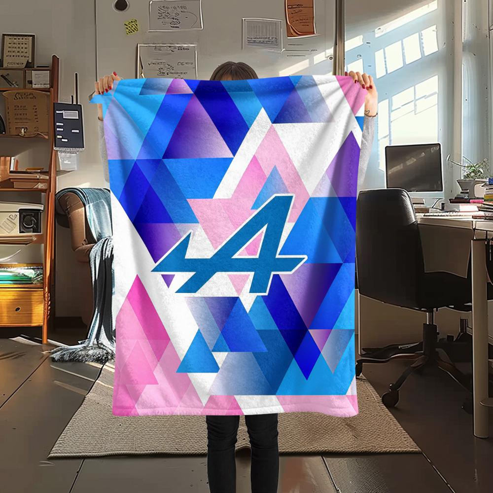 Alpine F1 Team Flannel Blanket, High quality Comfortable for All Seasons, Home Decor, Warmth and Comfort