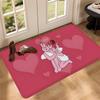 My F-Friend Pink Rabbit Funny Anime Floor Mat INS Style Soft Bedroom Floor House Laundry Room Mat Anti-skid Household Carpets