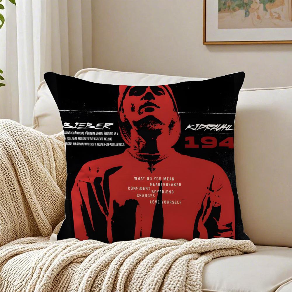 Copricuscino singer pop JJustin BBieber federa antiacaro decoro divano soggiorno cuscino stanza