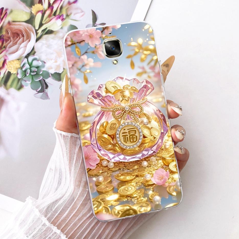 For Oneplus 3 Case A3000 Luxury Butterfly Tree Painted Cover 5.5'' Soft Silicone Phone Case For One plus 3 1+3 Oneplus3 4G Shell