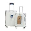 24" Aluminum Frame Luggage: Silent Zipper Trolley with Combination Lock, Universal Wheels, Wear-Resistant