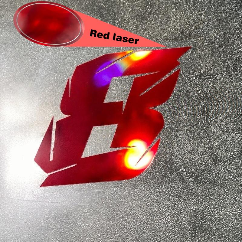 1 Stück 0 bis 9 Rote Laser-Zahl Motorradaufkleber Wasserdicht für DIY Motorrad Kraftstofftank Frontverkleidung Helm Kotflügel Vinylaufkleber