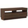 Vidaxl Szafka Pod Tv Z Oświetleniem Led, Brązowy Dąb, 100X35X40 Cm