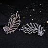 Shining Princess Fashion Exquisite Rhinestone Hollow Leaf Brooch Clothing Accessories Brooch Pin Jewelry Banquet Brooch Pin