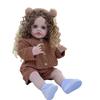 55cm Braune Locken Reborn Mädchenpuppe - DIY Frisur & Verkleidungsspielzeug