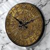 Vintage Clock Brass Handcrafted Wooden Wall Clock