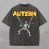 Tričko Autism Skeleton Explosion, Tričko Comfort Colors Unhinged, Prokleté Tričko, Tričko Unhinge, Tričko Skeleton Autism Meme, Nevhodné Tričko