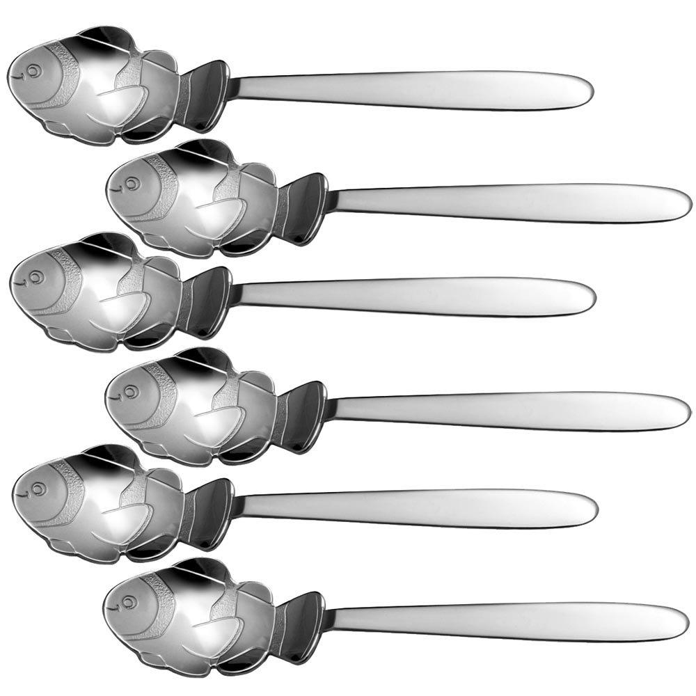 Nagao Petit Marine Stainless Steel Cutlery Clownfish Spoon Set pieces 1 Made in Japan (5 + extra)