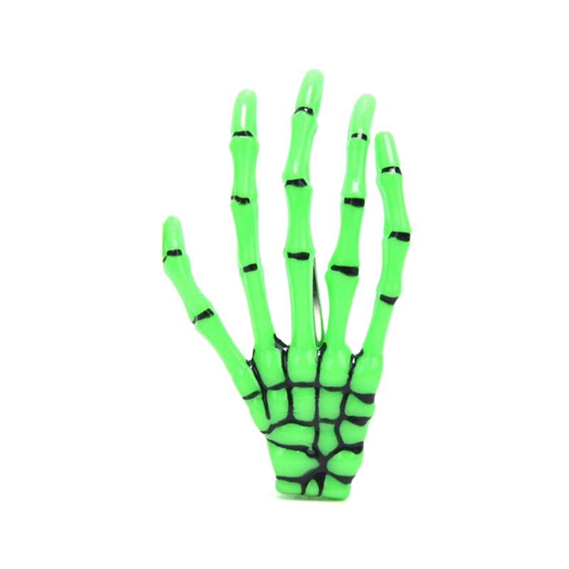 1Pc Punk Gothic Halloween Zombie Skull Skeleton Hand Bone Claw Hairpin Hair Clips