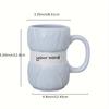 Taza de café de cerámica de estilo tejido único de 425 ml, aislada, regalo divertido para vacaciones familiares, taza de té, regalo para verano e invierno.