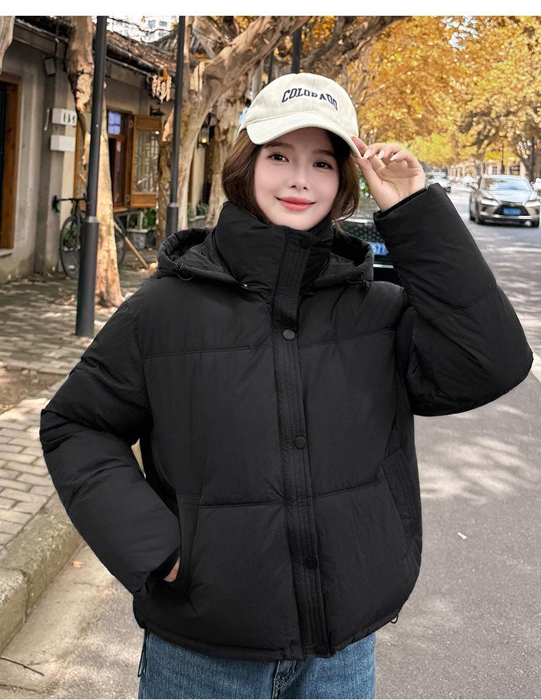 Women’s Short Windproof Thicken Warm Winter Jacket With Detachable Hood 5 Colors