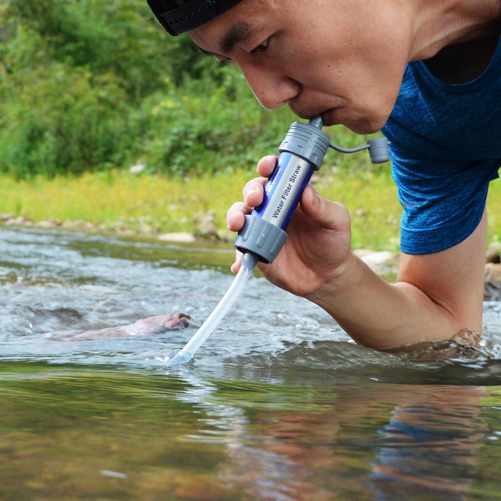 Outdoor Water Filter Straw Portable Emergency Water Purifier for Camping Hiking Survival Travel Filtration System