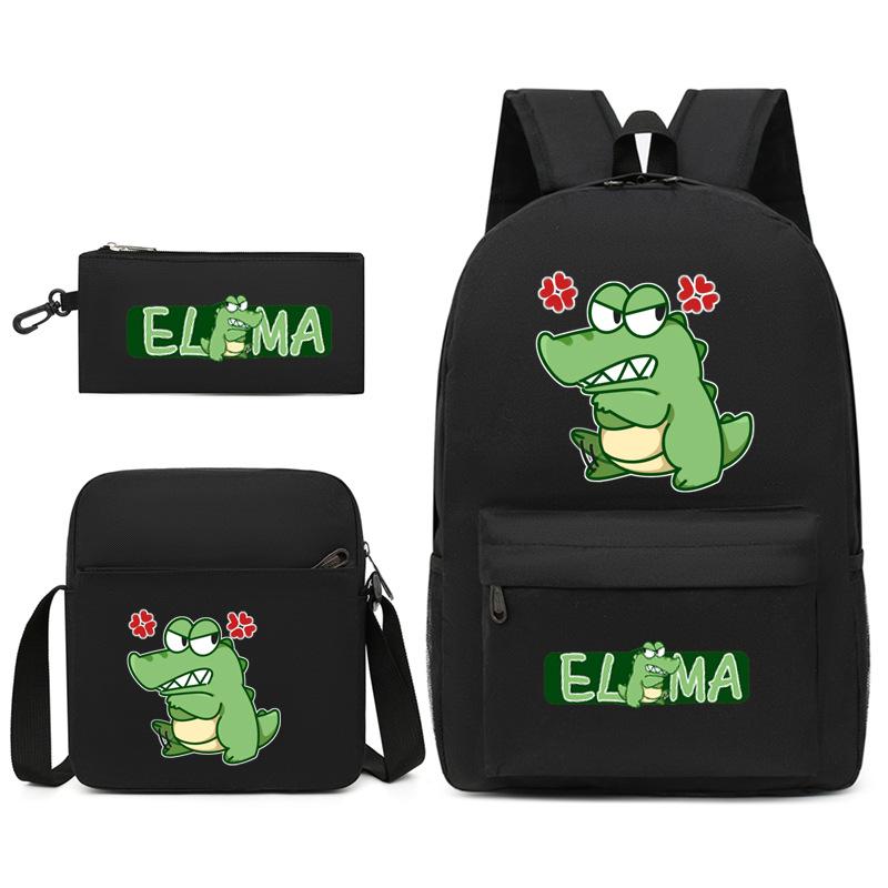 School Bag Three-Piece Game Merchandise Backpack Large Capacity Middle School Students Outdoor Campus