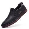2025 new men's casual shoes soft leather beef tendon sole Doudou shoes genuine leather breathable leather shoes men's