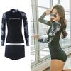 Women's Korean Split Long Sleeve Wetsuit Snorkel & Surf Set - Quick Dry, Sun-Protective