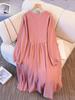 Plus Size Women's Corduroy Dress: Loose, French Style for Autumn/Winter